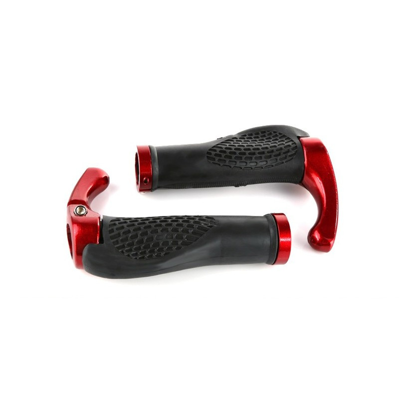 Poignées De Guidon Vélo Avec Cornes - Caoutchouc Antidérapant - Longueur 13,5 Cm - Pour VTT, Scooter