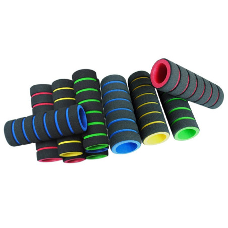 Paire de poignées vélo en mousse couleur