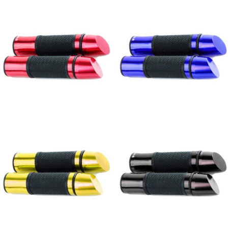 Poignées Moto Alu-caoutchouc