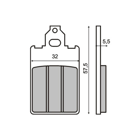 Plaquettes de frein RMS Malaguti F12 F15 (après 1997)