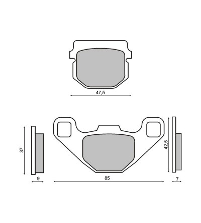 Plaquettes de frein RMS Keeway Hurrican - Suzuki AH