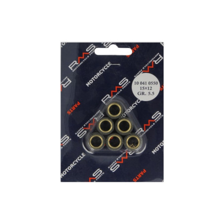 Jeu de 6 galets RMS Ø15X12 5.5gr