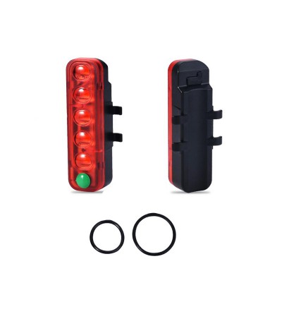 Feu vélo arrière rechargeable USB 4 modes