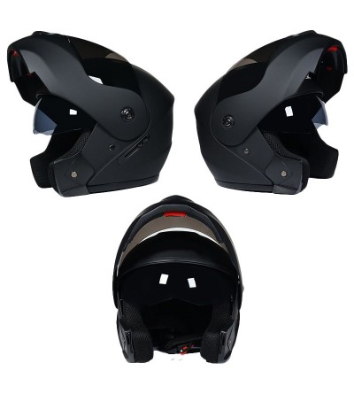 Casque Intégral double visière noir