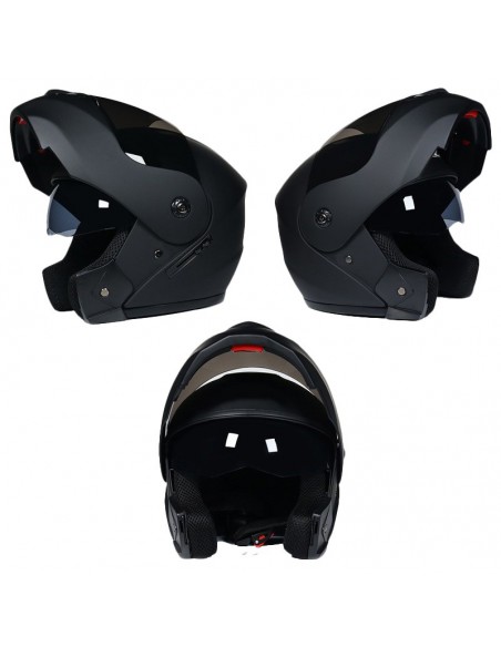 Casque Intégral double visière noir