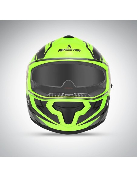 Casque Aerostar Axter D3 Flu Yellow