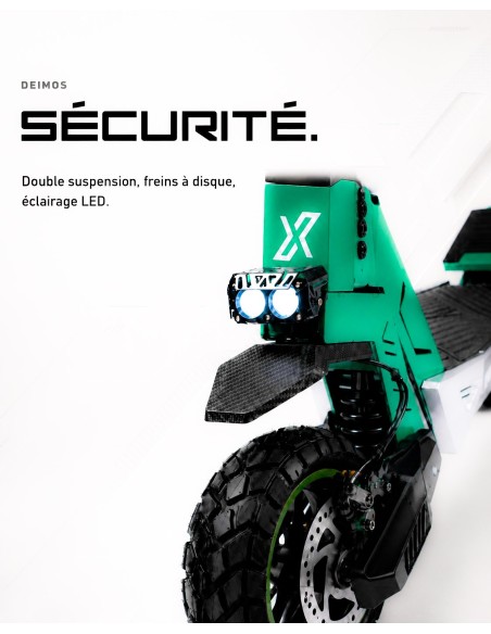 Trottinette Électrique Ecoxtrem Deimos 1000W 48V 15Ah - Bluetooth