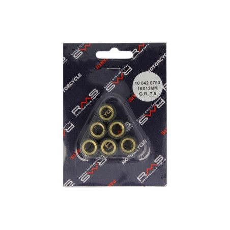 Jeu de 6 galets RMS Ø16X13 7.5gr