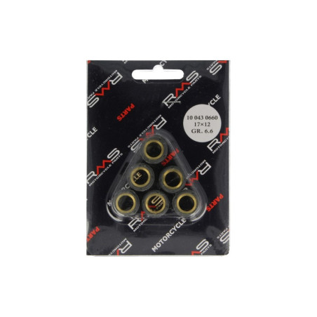 Jeu de 6 galets RMS Ø17X12 6.6gr