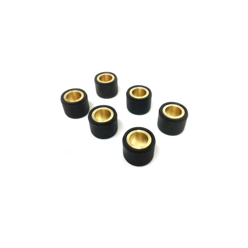 Jeu De 6 Galets Variateur Pour Scooter - Dimensions 20x12 Mm, Poids 13g, Compatible MBK Doodo, Flame, Skyliner, Thunder 125-150cc