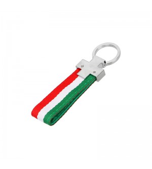 Porte clé drapeau Italie Acier-Tissu