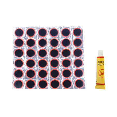 Lot de 36 rustines, patchs en caoutchouc Ø30mm