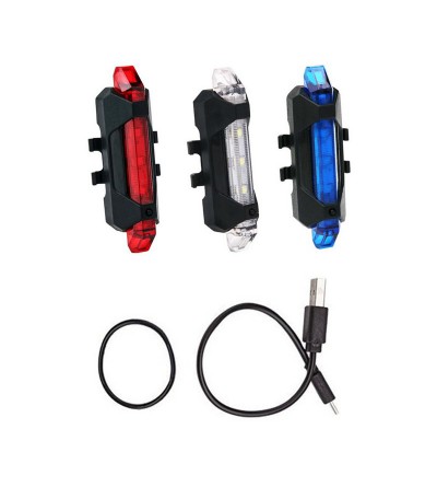Feu vélo LED rechargeable USB 4 modes