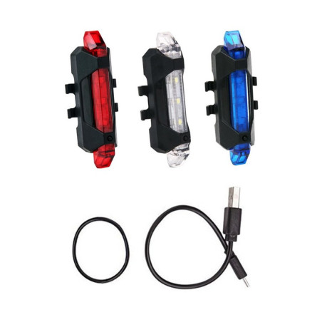 Feu vélo LED rechargeable USB 4 modes